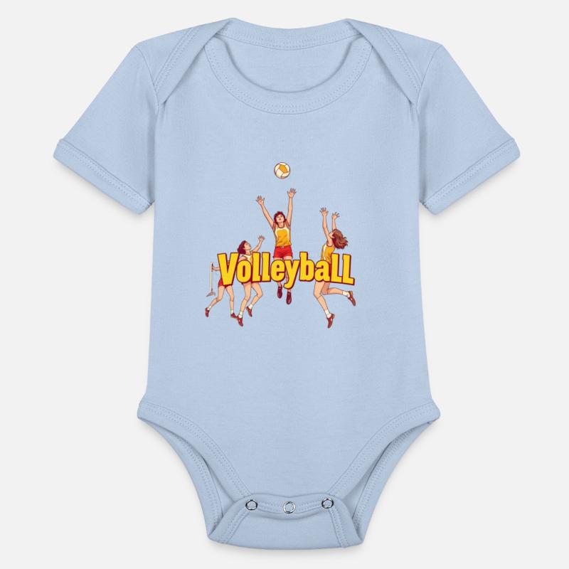 Dynamic Volleyball Team Illustration