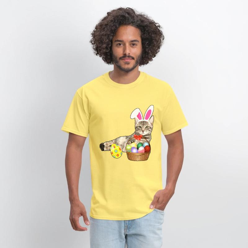 easter shirt cat funny bunny ears eggs gift cat