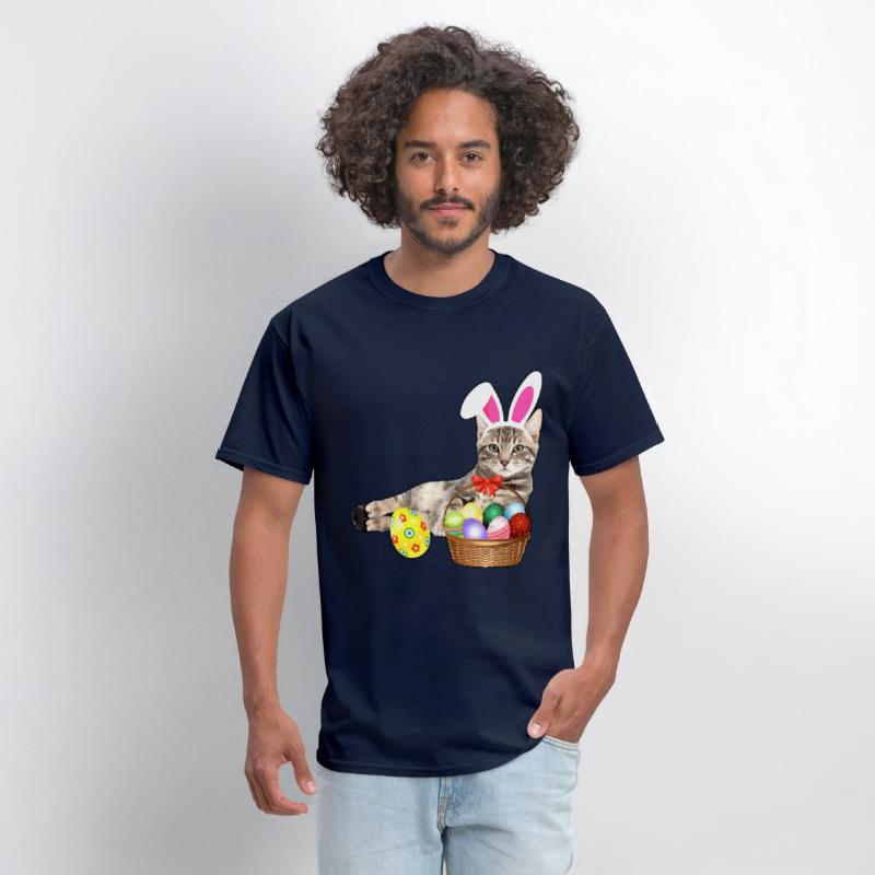 easter shirt cat funny bunny ears eggs gift cat