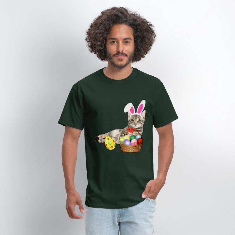 easter shirt cat funny bunny ears eggs gift cat