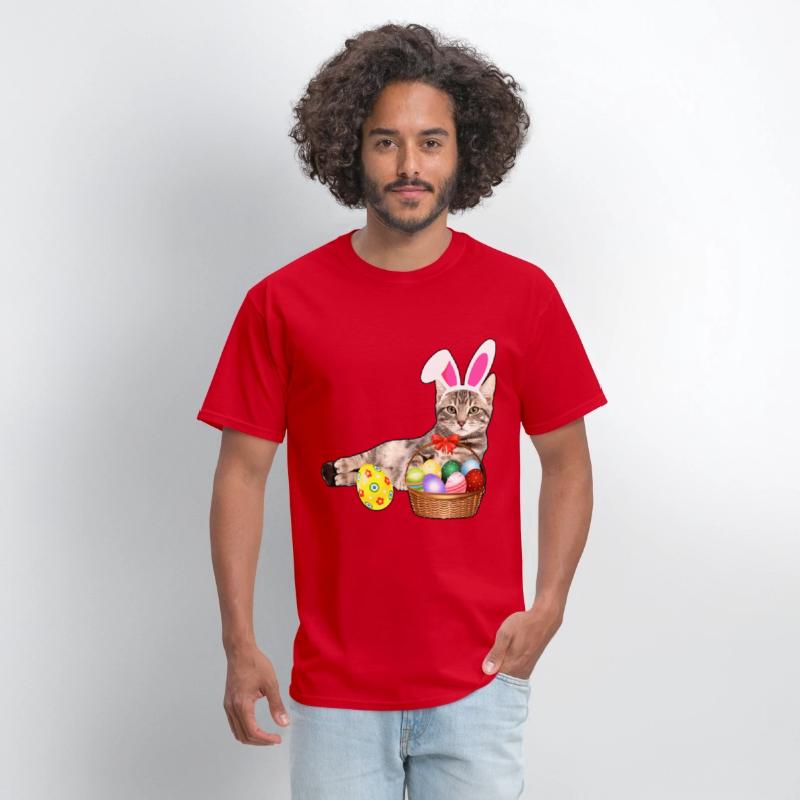 easter shirt cat funny bunny ears eggs gift cat