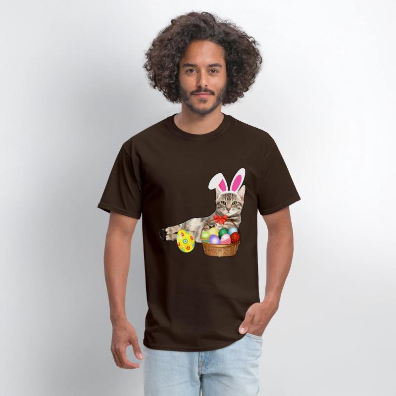easter shirt cat funny bunny ears eggs gift cat