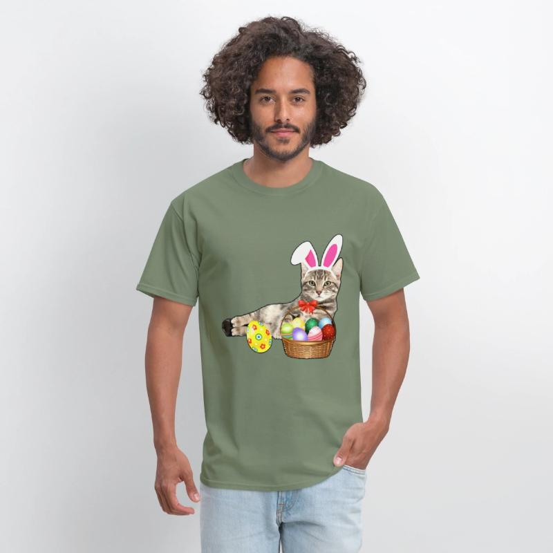 easter shirt cat funny bunny ears eggs gift cat
