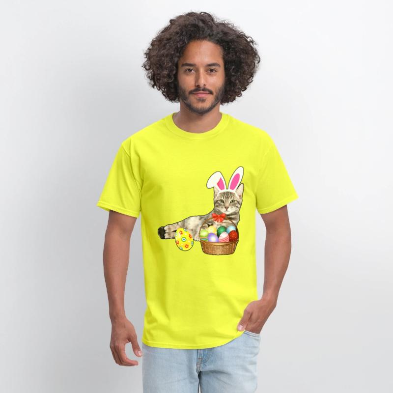 easter shirt cat funny bunny ears eggs gift cat