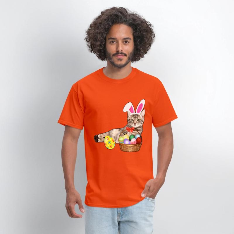 easter shirt cat funny bunny ears eggs gift cat
