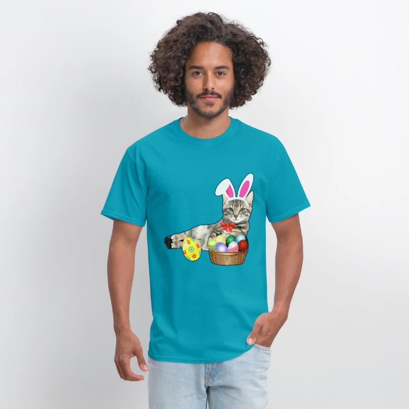 easter shirt cat funny bunny ears eggs gift cat