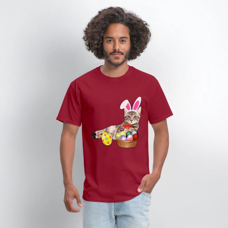 easter shirt cat funny bunny ears eggs gift cat