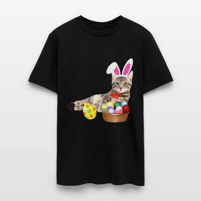 easter shirt cat funny bunny ears eggs gift cat