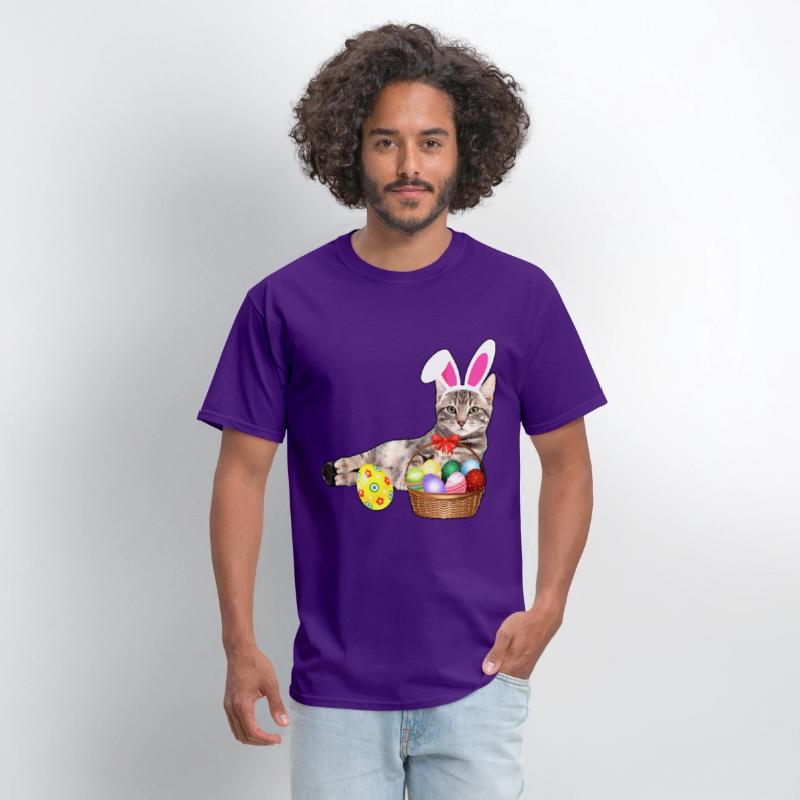 easter shirt cat funny bunny ears eggs gift cat