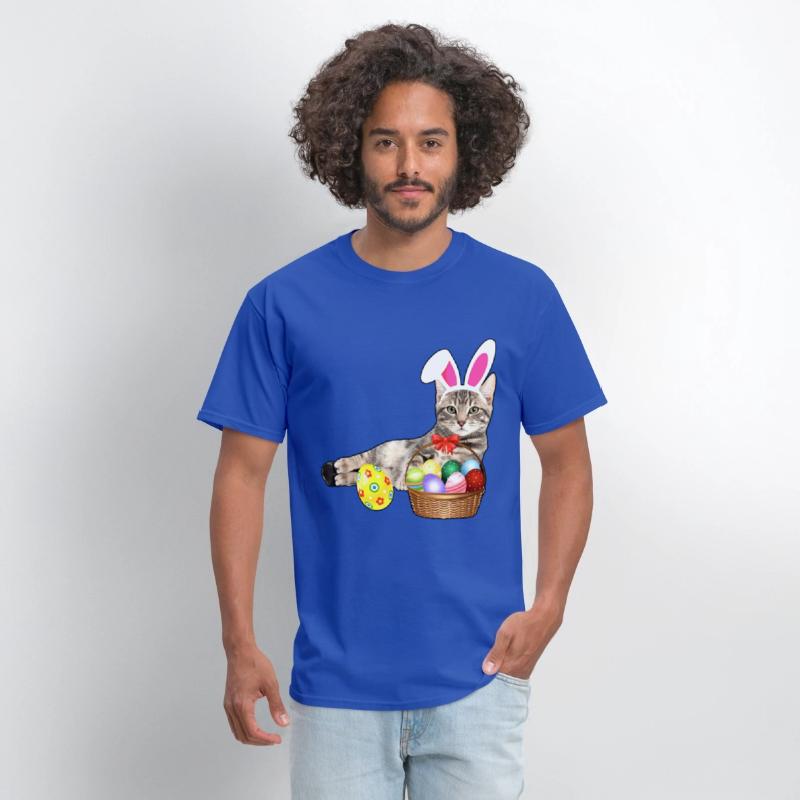 easter shirt cat funny bunny ears eggs gift cat