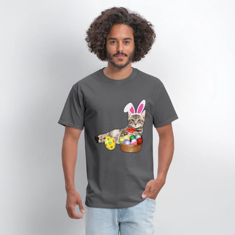 easter shirt cat funny bunny ears eggs gift cat