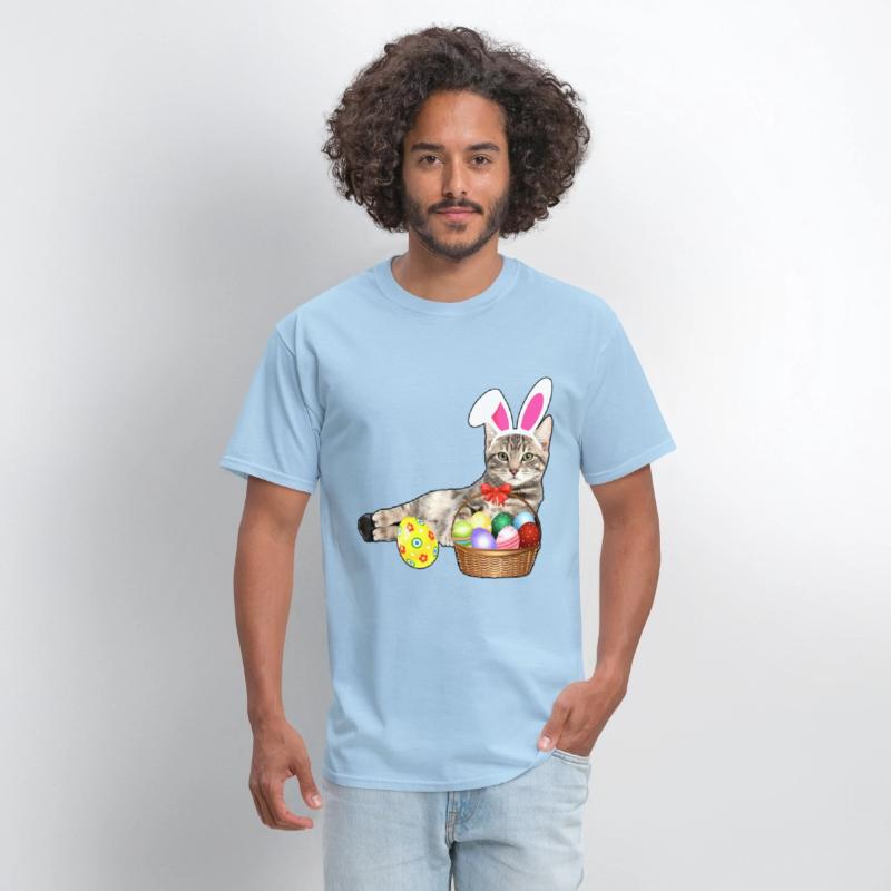 easter shirt cat funny bunny ears eggs gift cat