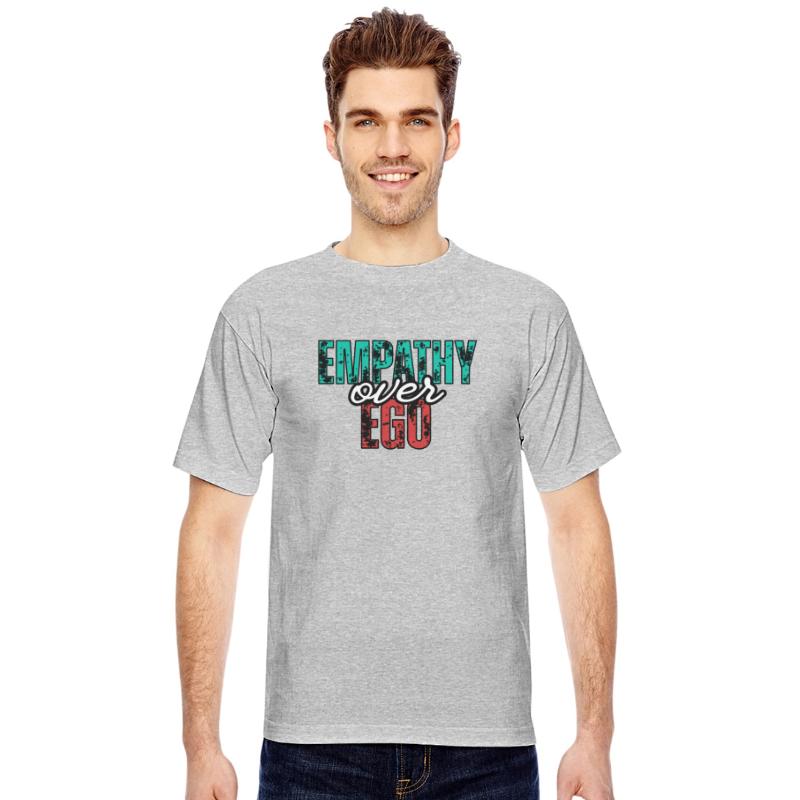 Empathy Over Ego Teal Red Grunge Edition