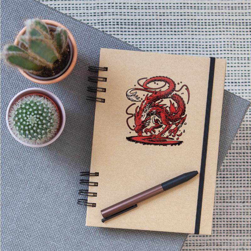 Ethereal Red Dragon Tattoo Design