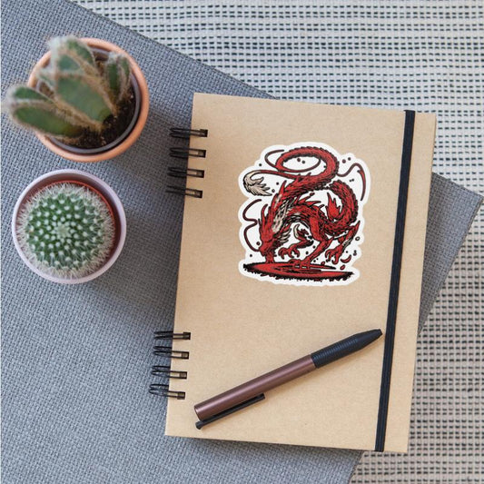 Ethereal Red Dragon Tattoo Design