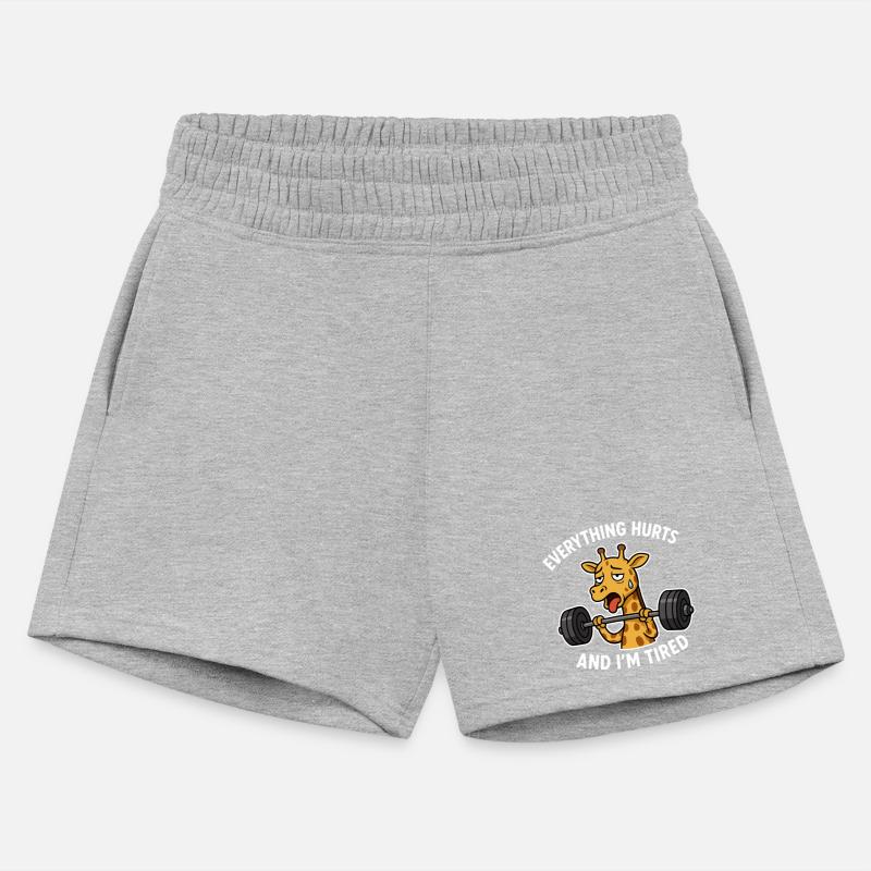 Exhausted Giraffe Lifting Weights Design