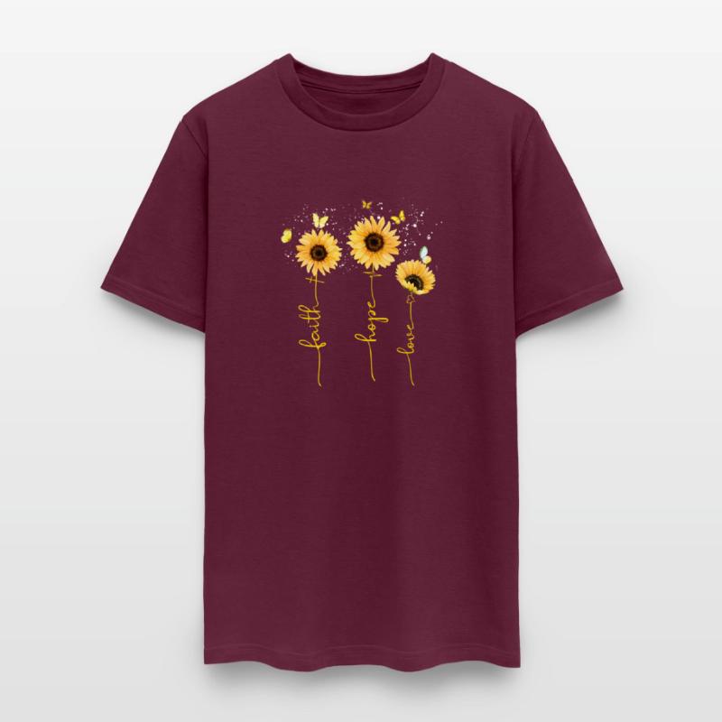 Faith Cross Hope Love Sunflower Butterfly