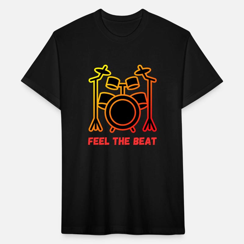 FEEL THE BEAT - Drum Set Music Lover Design