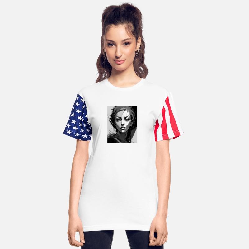 Female Structure - Black & White Digital Portrait