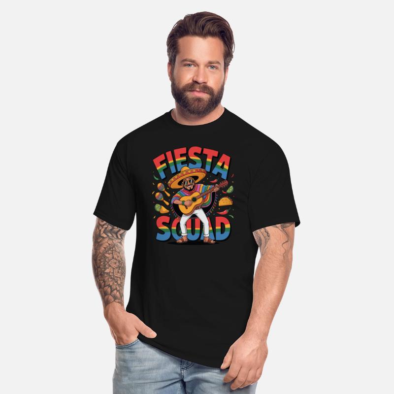 Fiesta Squad Mexican Party Vibes Sombrero Guitar