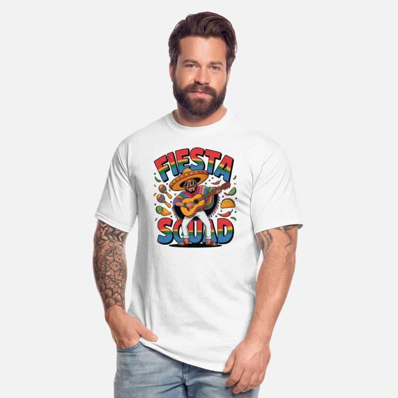 Fiesta Squad Mexican Party Vibes Sombrero Guitar