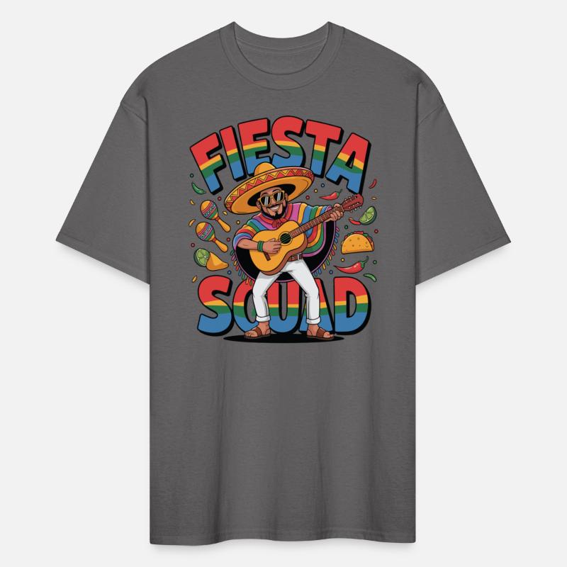 Fiesta Squad Mexican Party Vibes Sombrero Guitar