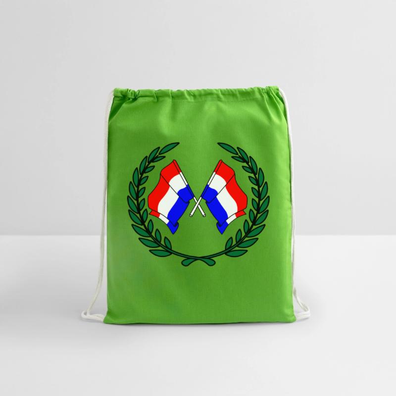 Flags Netherlands in laurel wreath