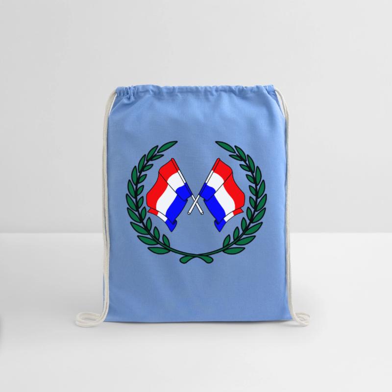 Flags Netherlands in laurel wreath