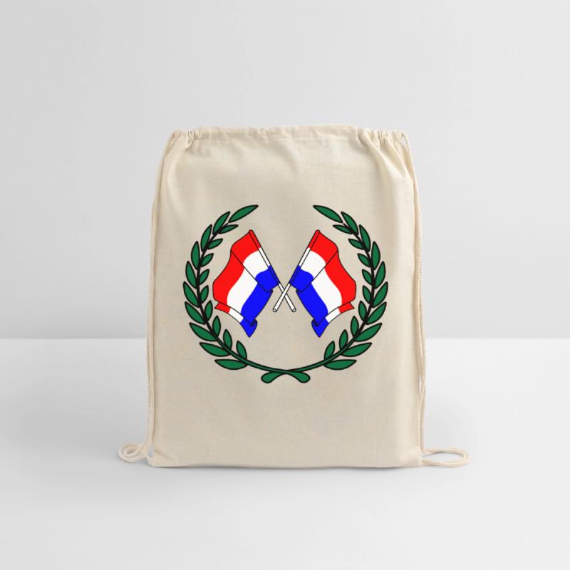 Flags Netherlands in laurel wreath