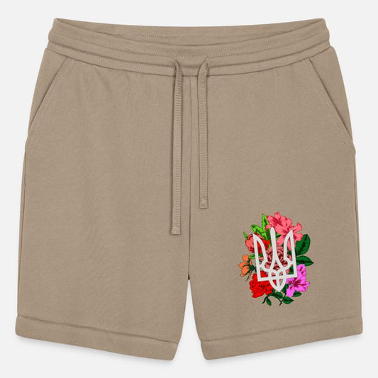 Flowering tryzub Ukrainian national emblem trident