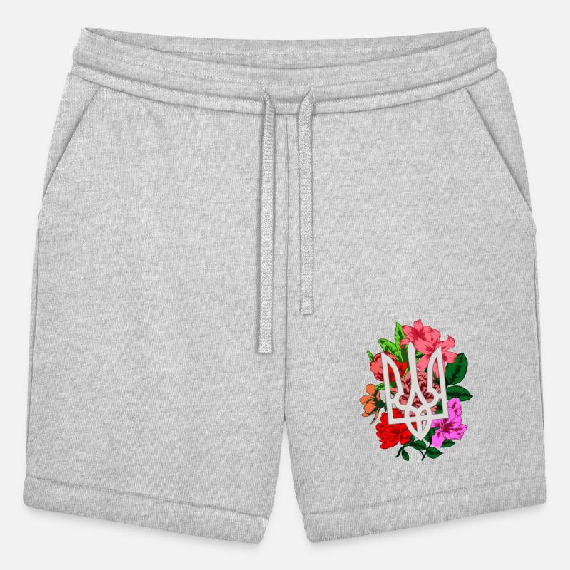 Flowering tryzub Ukrainian national emblem trident