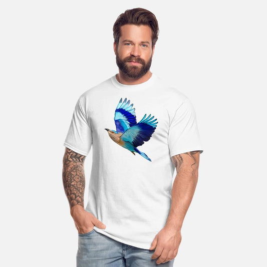 Flying Blue Indian Roller Bird