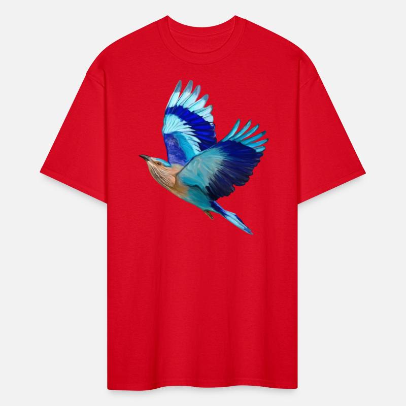 Flying Blue Indian Roller Bird