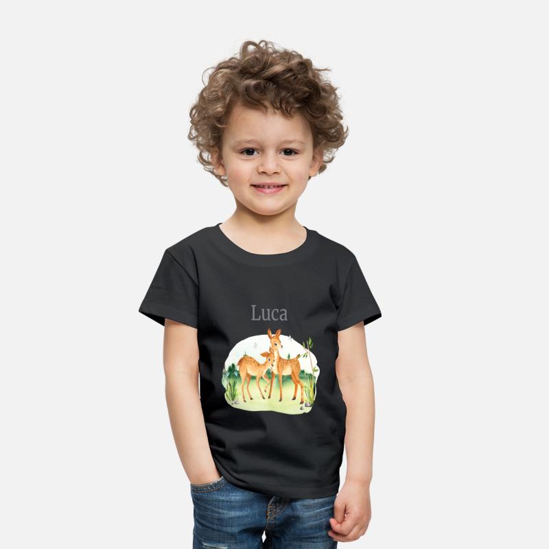 Forest Animal Deer Flowers Name Luca