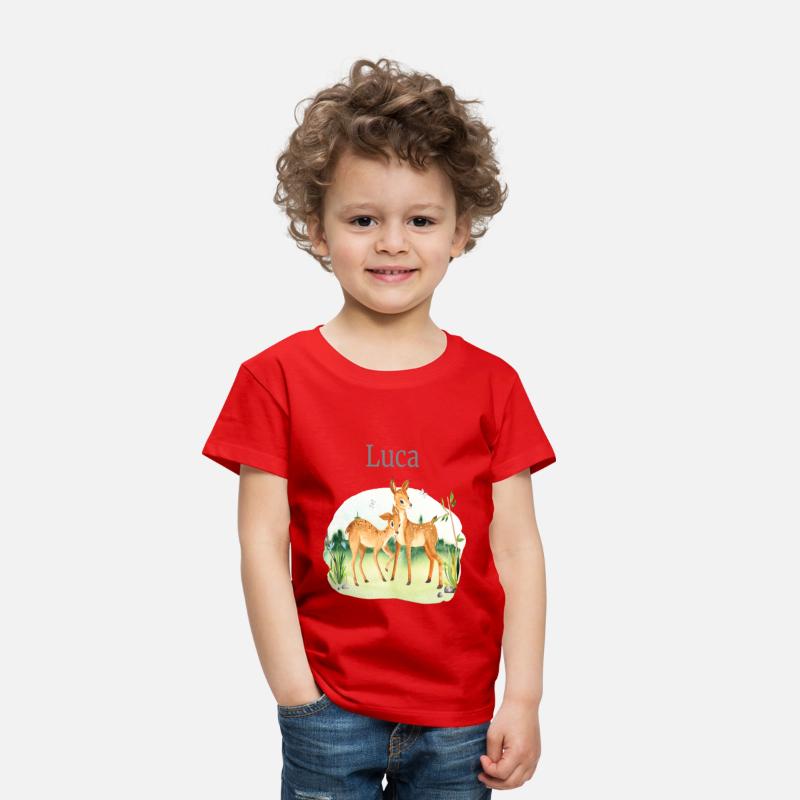 Forest Animal Deer Flowers Name Luca