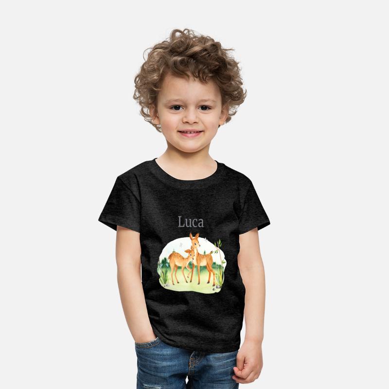 Forest Animal Deer Flowers Name Luca