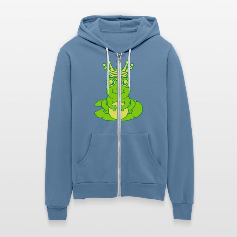 frog king sitting water lily