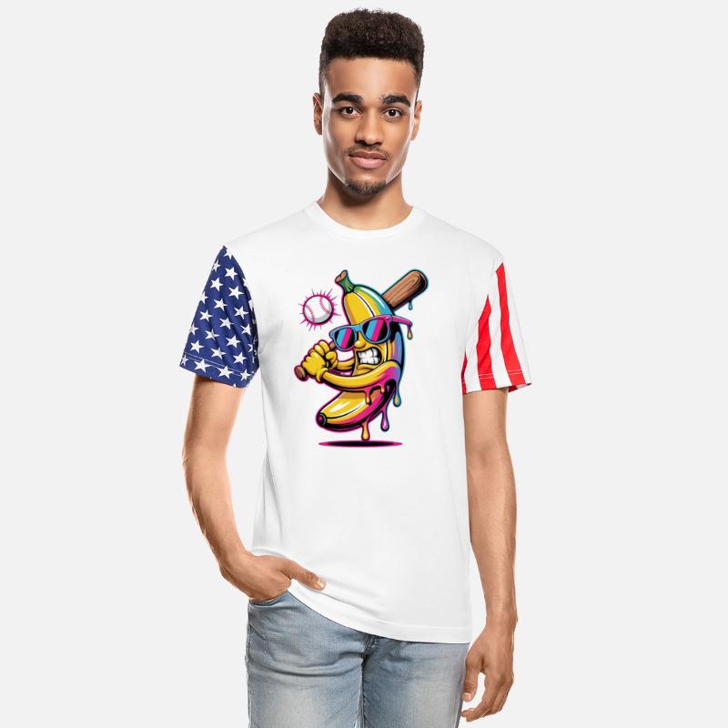 Funny Banana Swinging Baseball Humor Cartoon Drip