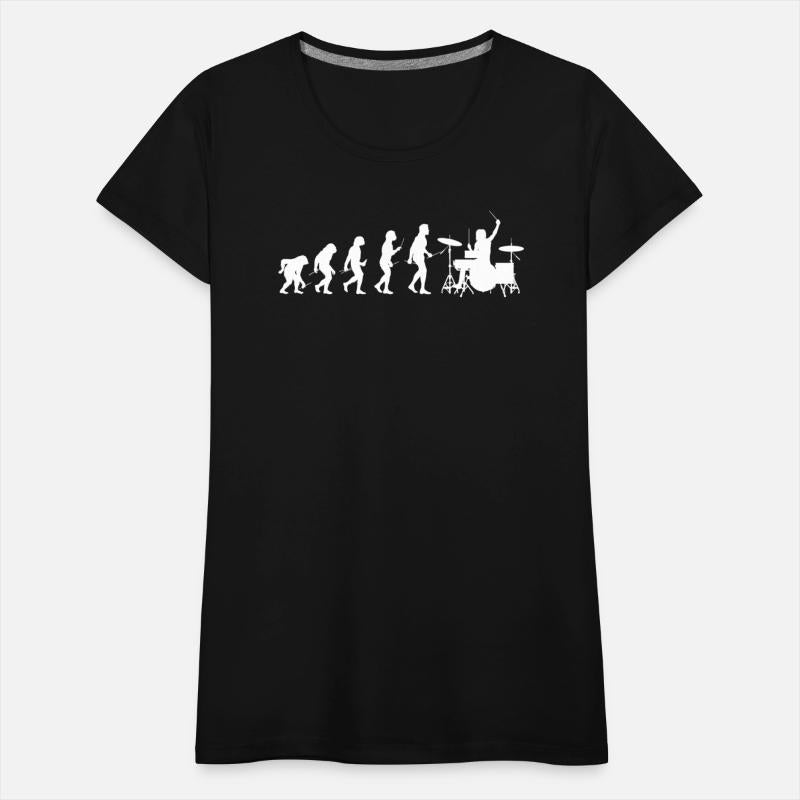 Funny Drummer Retro Vintage Evolution Of Man