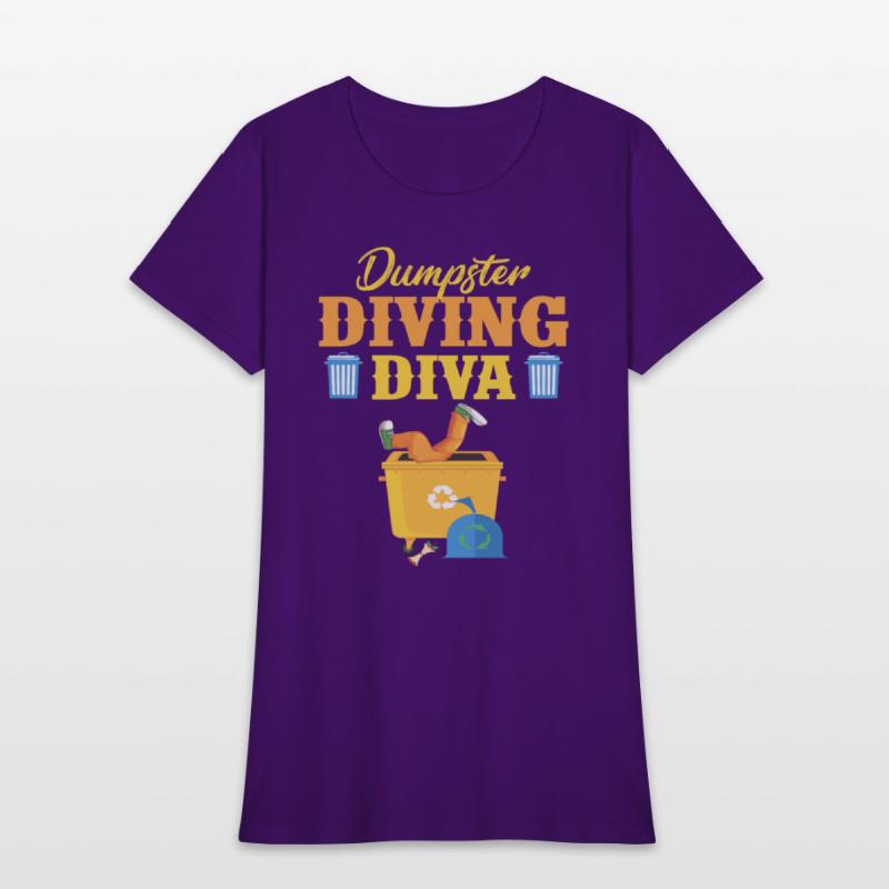 Funny Dumpster Diving Diva Trash Lover