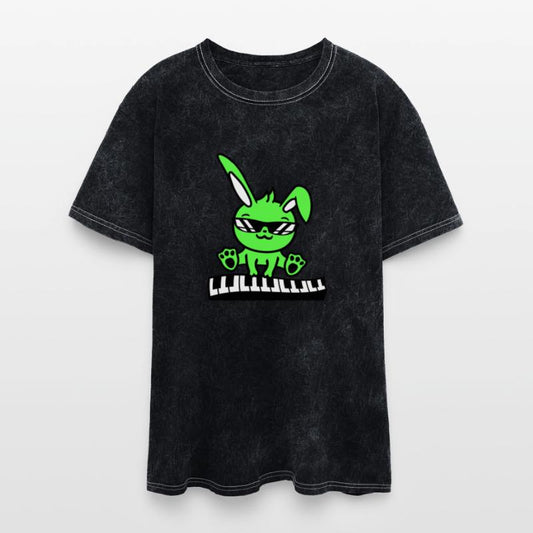 Funny Rabbit Easter Bunny Playing Keyboard Music