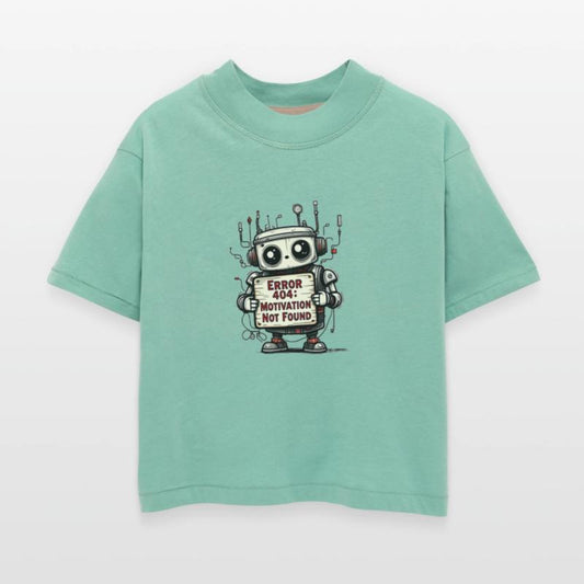Funny Robot T-Shirt – Error 404: Motivation Not