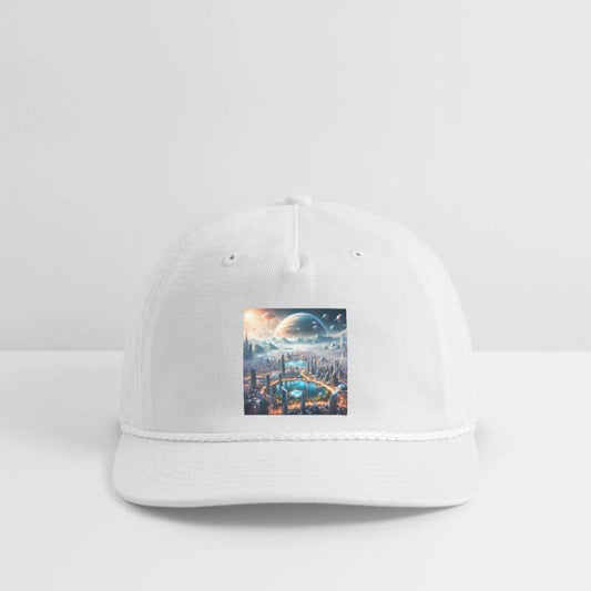 Futuristic Cityscape with Alien Planets Sci-Fi