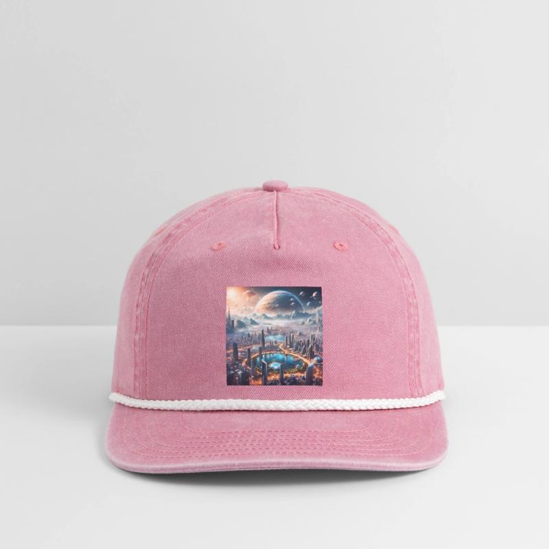 Futuristic Cityscape with Alien Planets Sci-Fi