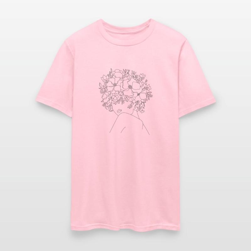 Girl with flower's head