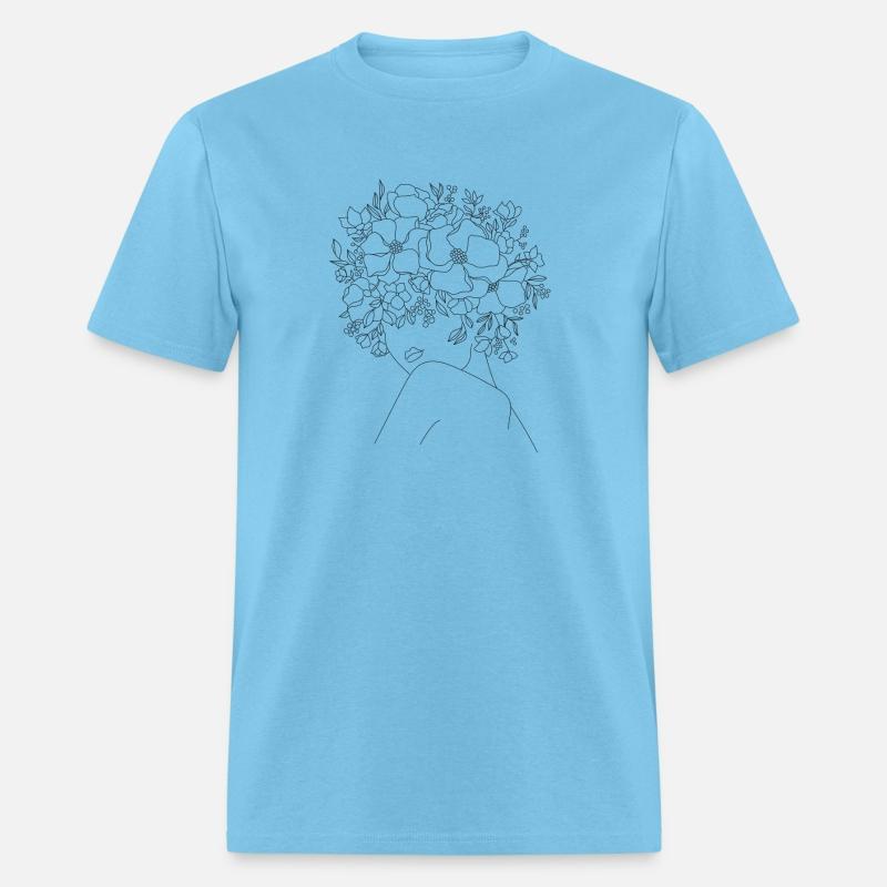 Girl with flower's head