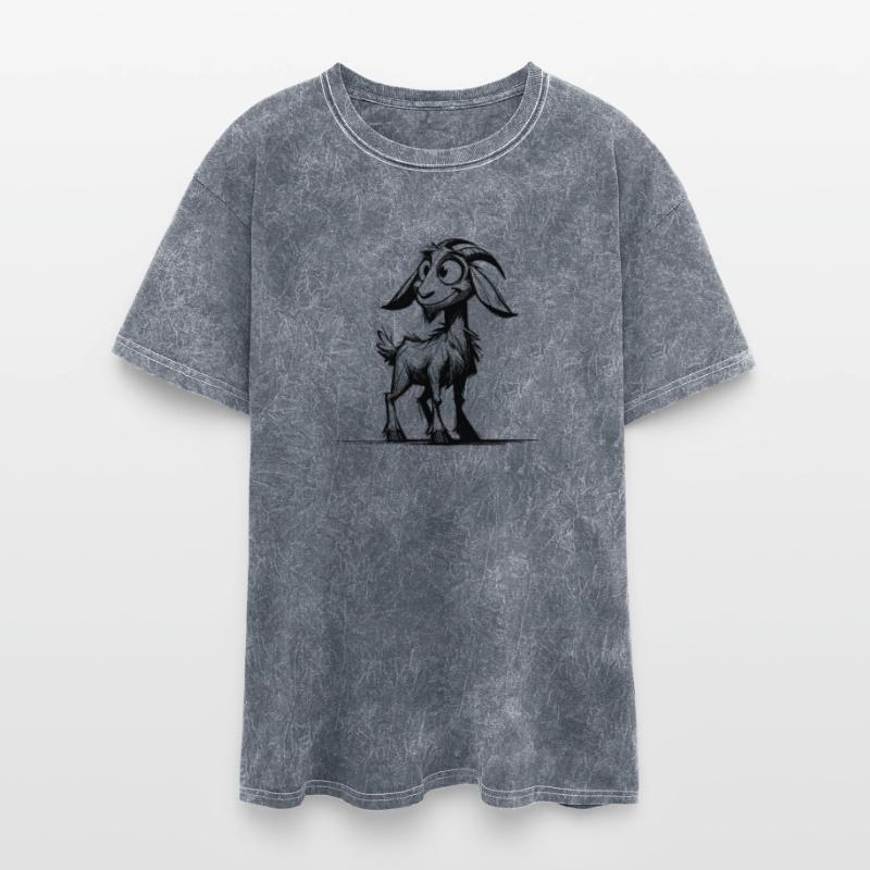 Goat Big Eyes Grinning Billy Goat Sketch