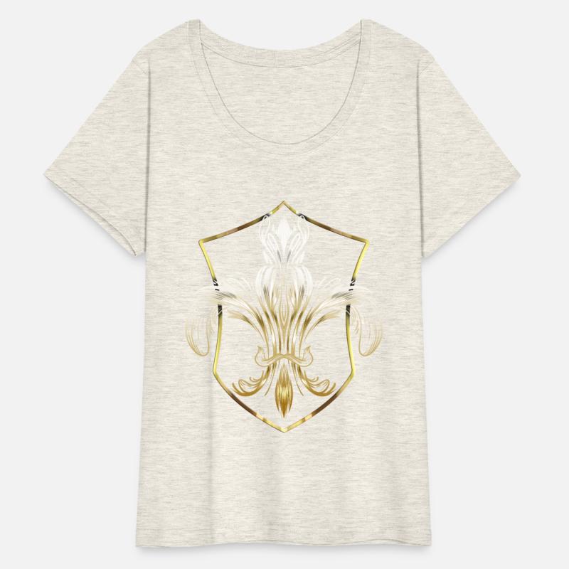 Golden Coat Of Arms With Fleur De Lis Mardi Gras