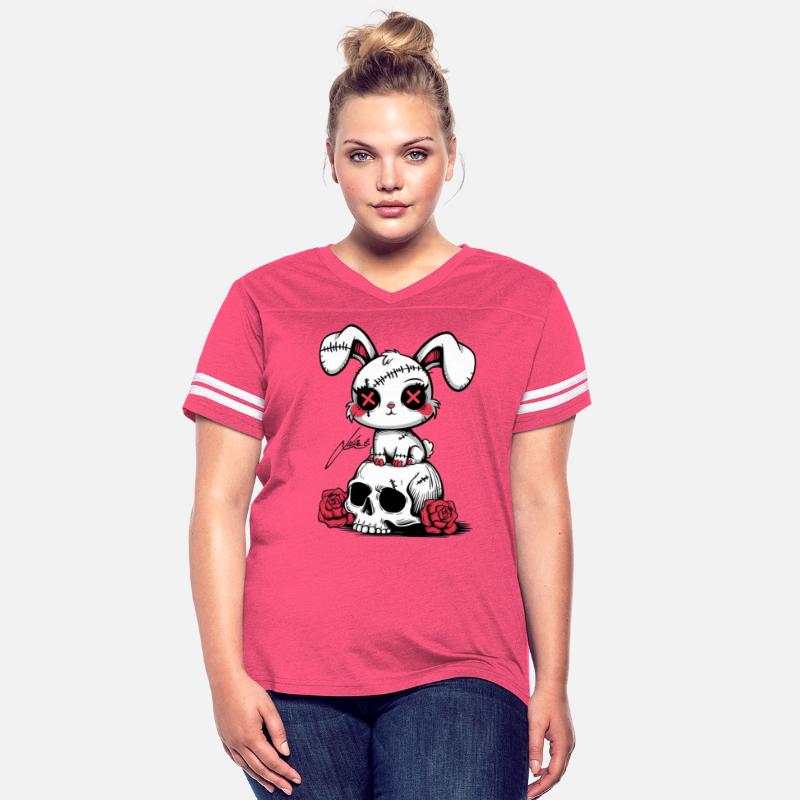 Gothic Bunny on Skull – Cute but Deadly