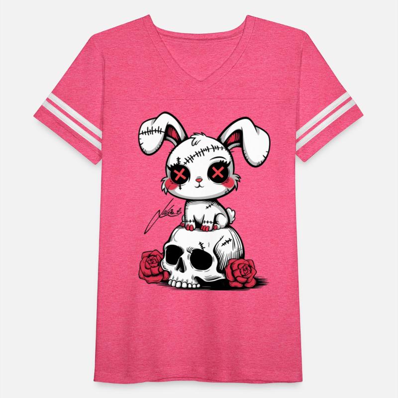 Gothic Bunny on Skull – Cute but Deadly